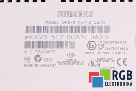 6AV6542-0CA10-0AX0 SIEMENS OP270 KEY-6 CSTN