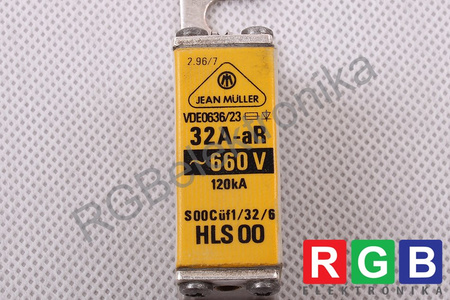 POJISTKA HLS00 JEAN MULLER VDE0636/23 32A-AR, 660V, 120KA