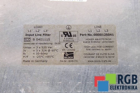 B0401115 BLOCK 0000125041 FILTR