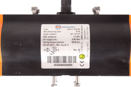 EB5.1SYS60 EBRO ARMATUREN PNEUMATICKÝ POHON
