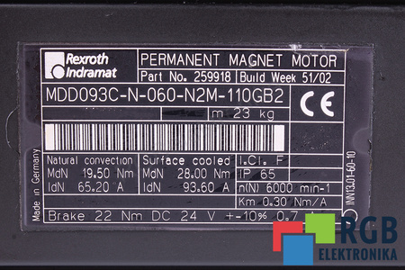 MDD093C-N-060-N2M-110GB2 REXROTH R911259918