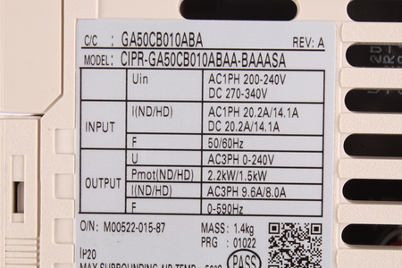 CIPR-GA50CB010ABAA-BAAASA YASKAWA GA500 GA50CB010ABA