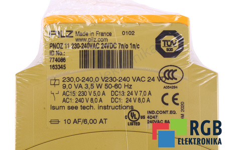 PNOZ 11 230-240VAC 24VDC 7N/O 1N/C PILZ 774086 BEZPEČNOSTNÍ RELÉ