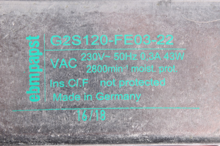 G2S120-FE03-22 EBM PAPST 230V, 0.3A, 1-F VENTILÁTOR