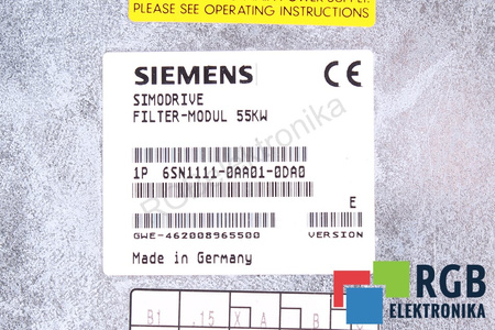 6SN1111-0AA01-0DA0 SIEMENS 55KW SIMODRIVE TLUMIVKA