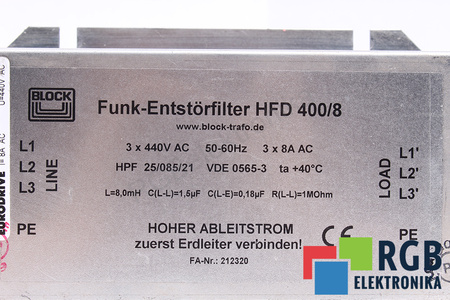 HFD400/8 BLOCK NF008-443 SEW FILTR