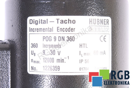 POG9DN360 HUBNER BERLIN INCREMENTAL ENCODER ENKODÉR