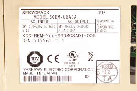 SGDM-08ADA YASKAWA SERVOPACK