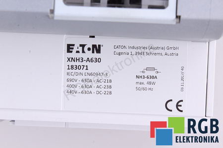 HXNH630/1 EATON IDT KRYT POJISTKY
