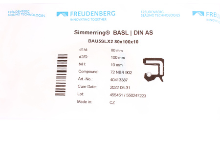 BAU5SLX2 FREUDENBERG 72NBR902 TĚSNĚNÍ