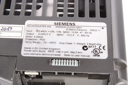 6SE6440-2UD24-0BA1 SIEMENS MICROMASTER 440
