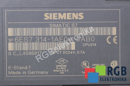 6ES7314-1AE04-0AB0 SIEMENS SIMATIC S7-300