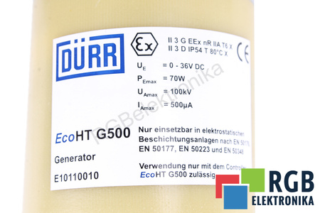 ECOHT G500 DURR GENERATOR E10110010