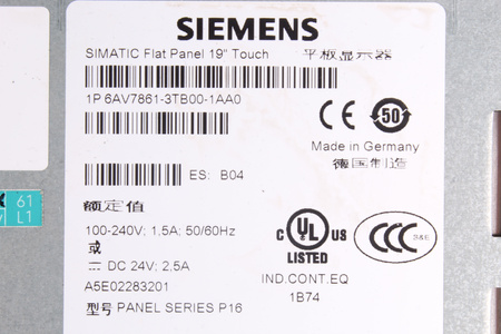 6AV7861-3TB00-1AA0 SIEMENS SIMATIC FLAT PANEL 19T