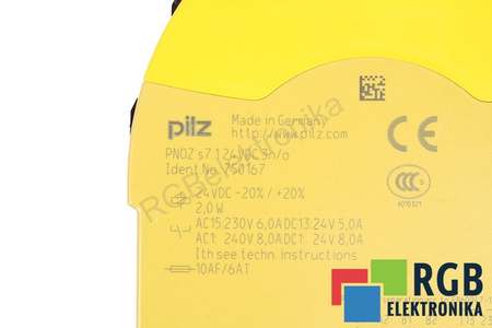 PNOZ S7.1 24VDC 3N/O PILZ 750167 BEZPEČNOSTNÍ RELÉ