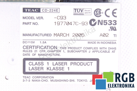 CD-224E-C93 TEAC CD ROM