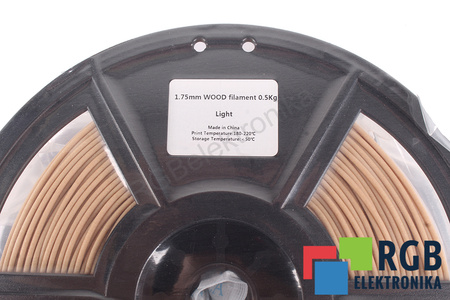 1,75MM WOOD FILAMENT 0.5KG LIGHT FLASHFORGE VNĚJŠÍ ROZMĚR CÍVKY 180MM, VNITŘNÍ ROZMĚR CÍVKY 50MM, ŠÍŘKA CÍVKY 45MM