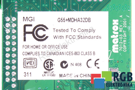G55+MDHA32DB MATROX 7012-03 NA NÁHRADNÍ DÍLY