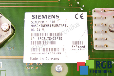 6FC3178-3EF20 SIEMENS SINUMERIK 810T KLÁVESNICE NA NÁHRADNÍ DÍLY