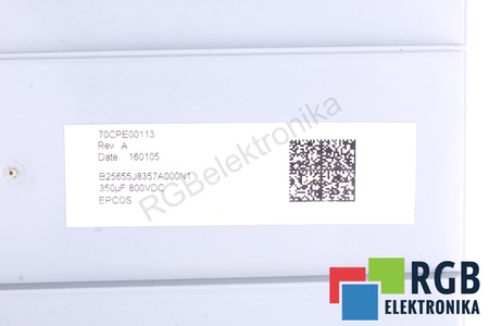 KONDENZÁTOR 70CPE00113 EPCOS B25655J8357A000N1 350UF, 800V