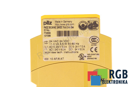 PNOZ X9 24VDC 7N/O 2 N/C 2SO PILZ 774609 BEZPEČNOSTNÍ RELÉ