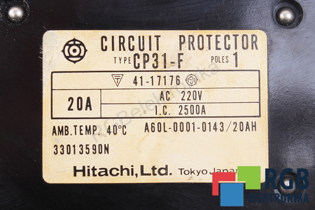 A60L-0001-0143/20AH HITACHI CP31-F ODPOJOVAČ