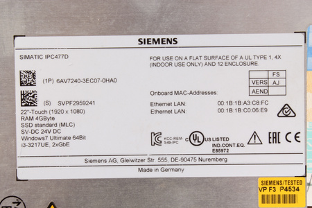 6AV7240-3EC07-0HA0 SIEMENS