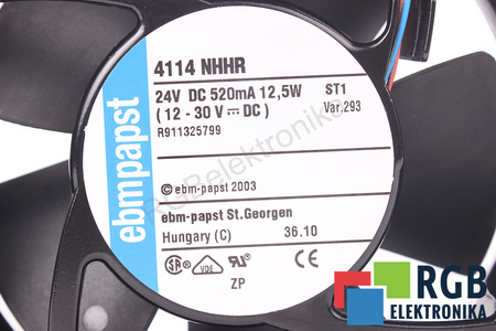 4114NHHR EBM PAPST 119X119X238MM, 24V VENTILÁTOR