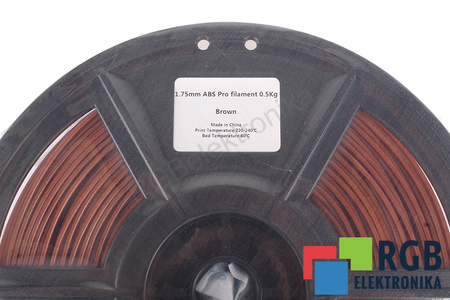 1,75MM ABS PRO FILAMENT 0.5KG BROWN FLASHFORGE VNĚJŠÍ ROZMĚR CÍVKY 180MM, VNITŘNÍ ROZMĚR CÍVKY 50MM, ŠÍŘKA CÍVKY 45MM