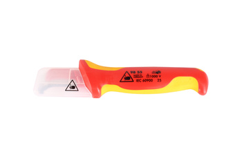 9855 KNIPEX 98 55 180X46X26MM 38MM NŮŽ NA ODIZOLOVÁNÍ S VODICÍ PATKOU