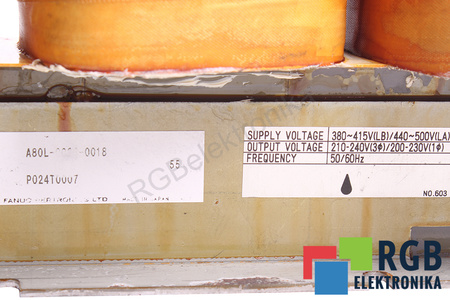A80L-0028-0018 FANUC 10.5KVA 380-415/440-500V, 210-240/200-230V TRANSFORMÁTOR