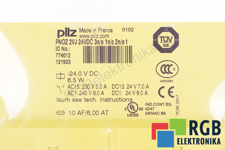 PNOZ 2VJ PILZ 774012 BEZPEČNOSTNÍ RELÉ