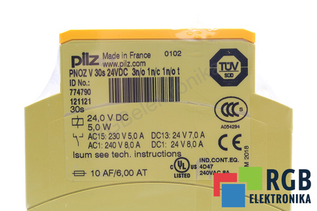 PNOZ V 30S 24VDC 3N/O 1N/C 1N/O T PILZ 774790 BEZPEČNOSTNÍ RELÉ