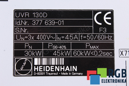 UVR130D HEIDENHAIN KRYT
