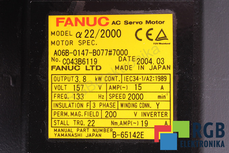A06B-0147-B077#7000 FANUC A22/2000