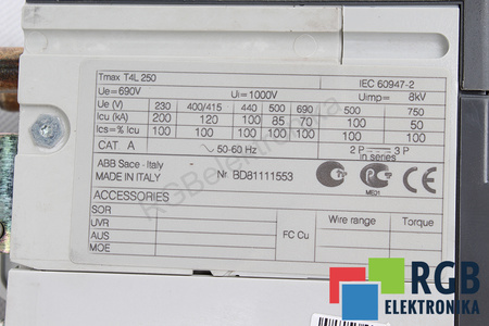 T4L250 ABB 1SDA054070R1 ODPOJOVAČ