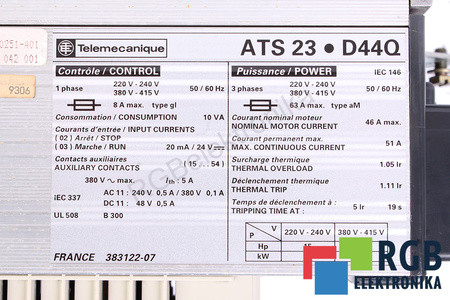 ATS23PD44Q TELEMECANIQUE ALTISTART3