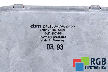 D4E180-CA02-36 EBM PAPST VENTILÁTOR