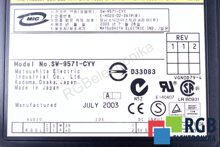 SW-9571-CYY MATSUSHITA PRO LOGIQ7 GE YOKOGAWA DVD ROM