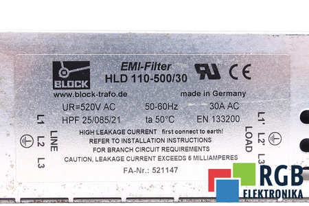HLD110-500/30 BLOCK