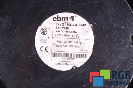 WIG180-AA03-09 EBM PAPST TYP 2248 VENTILÁTOR