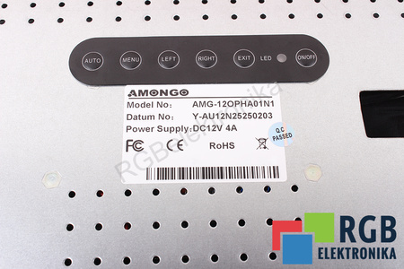 AMG-12OPHA01N1 AMONGO 12VDC 4A 12" LCD DISPLEJ
