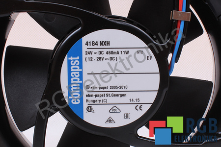 4184NXH EBM PAPST 120X120X38MM 11W 24V, 0.46A VENTILÁTOR