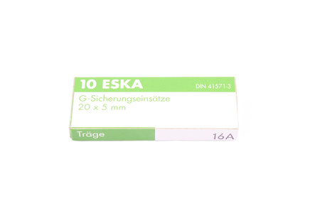 POMALÁ TAVNÁ POJISTKA 522.030 ESKA ZKT-16A/250V 250V, 16A, 5X20MM, 10PCS