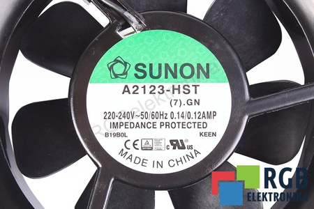 A2123-HST(7).GN SUNON A2123-HST 120X120X38MM 230V VENTILÁTOR