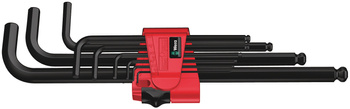 05022086001 WERA 950/9 HEX-PLUS 6 SADA IMBUSŮ S KULOVOU HLAVOU BLACKLASER METRICKÝCH, 9 DÍLŮ