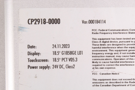 CP2918-0000 BECKHOFF