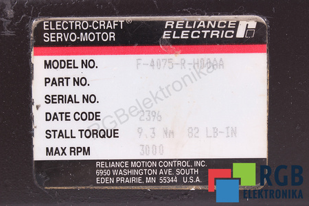 F-4075-R-H00AA RELIANCE ELECTRIC PŘEDNÍ DRŽÁK