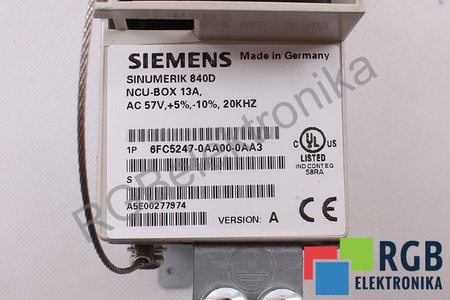 6FC5247-0AA00-0AA3 SIEMENS VERSION A SINUMERIK 840D/DE NCU-BOX