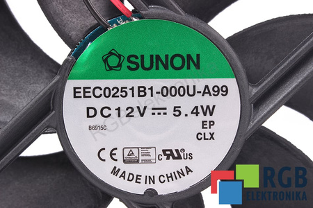 EEC0251B1-000U-A99 SUNON 120X120X25MM, 12V VENTILÁTOR
